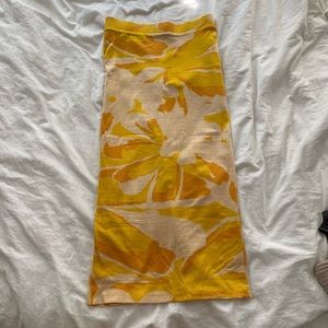 Zara yellow maxi skirt